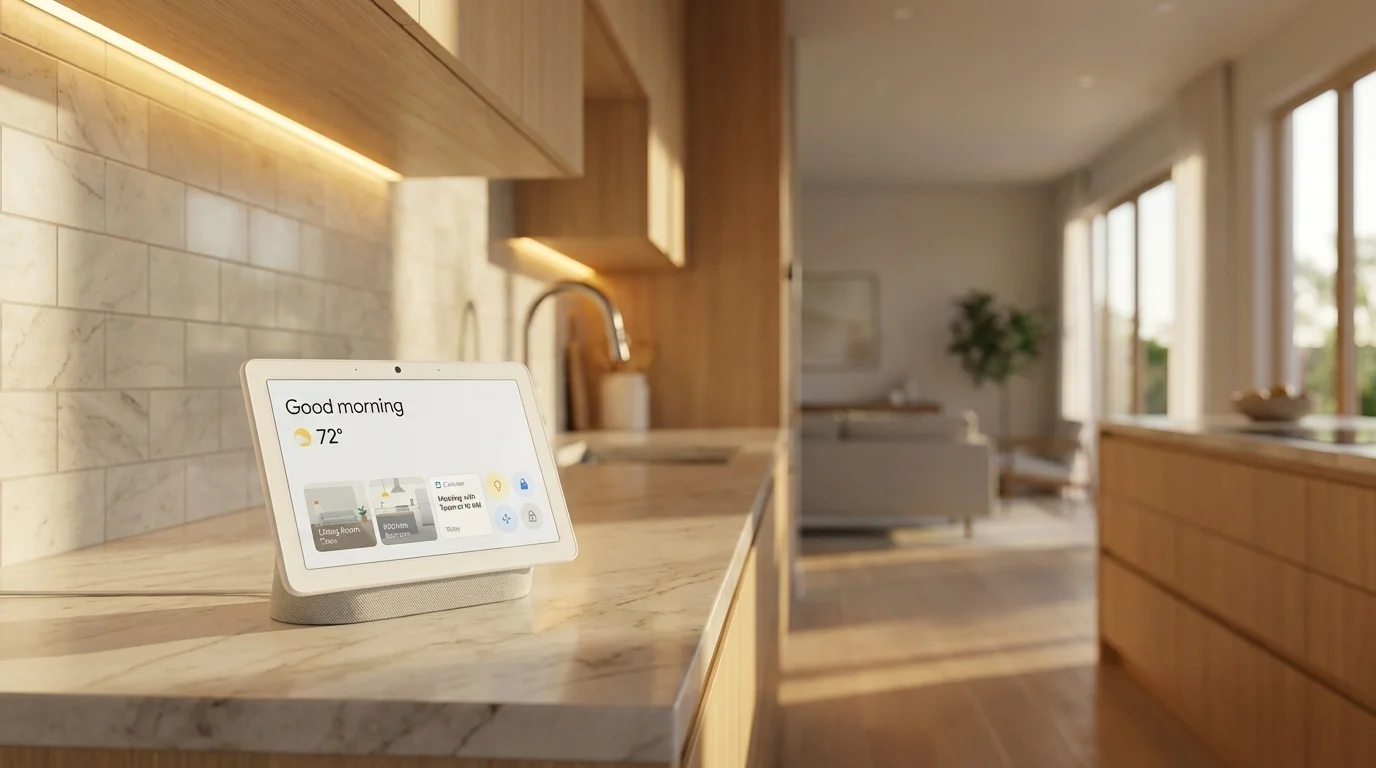 Google Nest Hub Max in a smart home setting