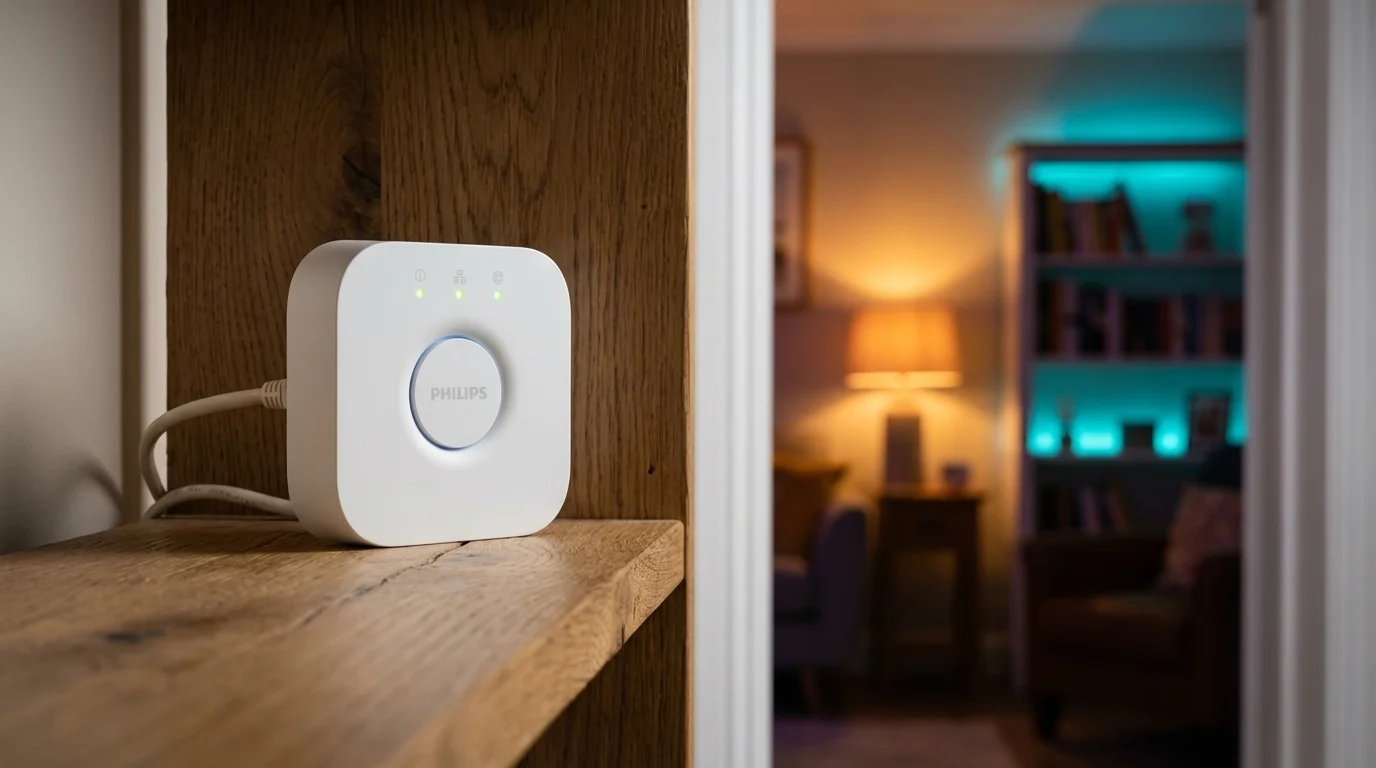 Philips Hue Bridge in a smart home setting